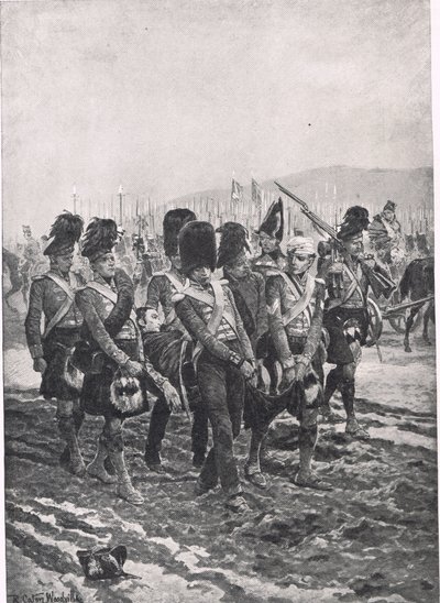 Trasportando Sir John Moore dal campo di battaglia, illustrazione da 